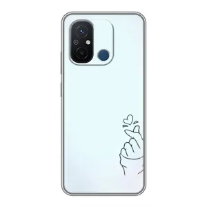 Чохол (Знак сердечка) для Xiaomi Redmi 12C (Сердечко на блакитному)