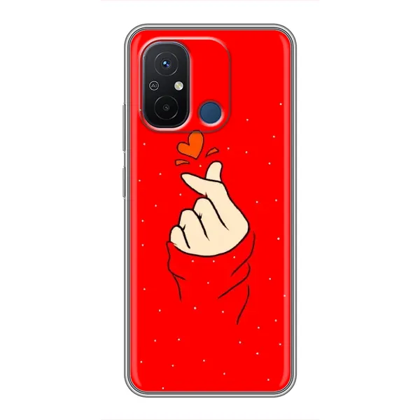 Чехол с рисунком «Сердце на красном» для Xiaomi Redmi 12C Чехол с рисунком «Сердце на красном» для Xiaomi Redmi 12C
