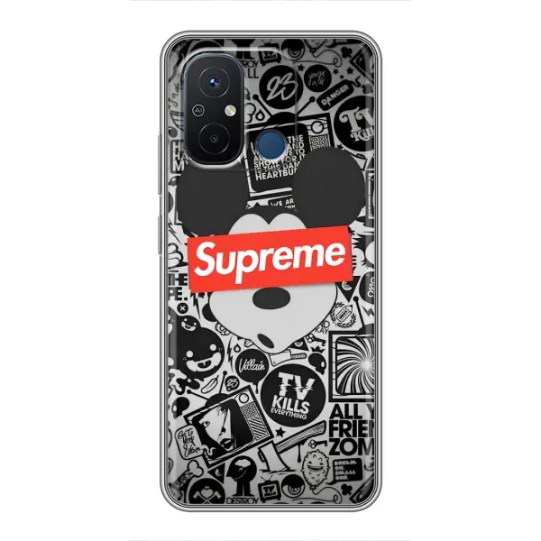 Чехол с рисунком «Supreme Маус» для Xiaomi Redmi 12C Чехол с рисунком «Supreme Маус» для Xiaomi Redmi 12C