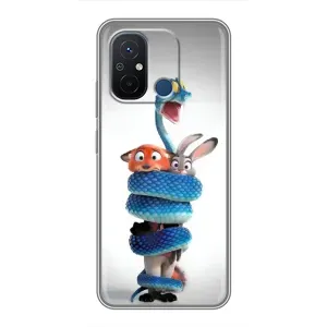 Силіконовий чохол з принтом Зоотрополіс для Xiaomi Redmi 12C (Змія Зоо)
