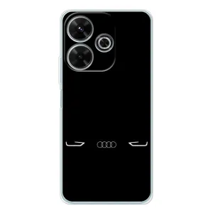Силиконовый бампер с картинкой машины на Xiaomi Redmi 13 (Силует Audi)