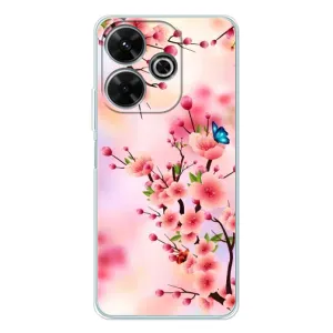 Чохол з картинкою Сакури на Xiaomi Redmi 13 (Метелики на сакурі)