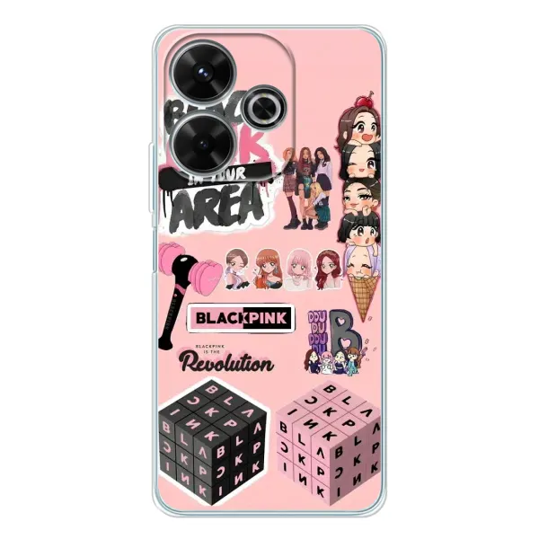 Чехол с рисунком «BLACK PINK коллаж» для Xiaomi Redmi 13 Чехол с рисунком «BLACK PINK коллаж» для Xiaomi Redmi 13
