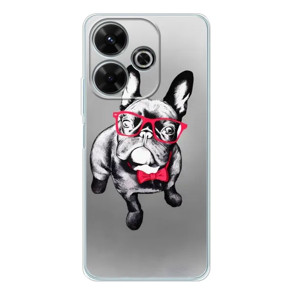 Чехол с рисунком «Бульдог в очках» для Xiaomi Redmi 13
