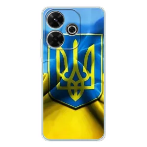 Чохол з картинкою (Патріотичний ГЕРБ) на Xiaomi Redmi 13 (Герб і Прапор України)