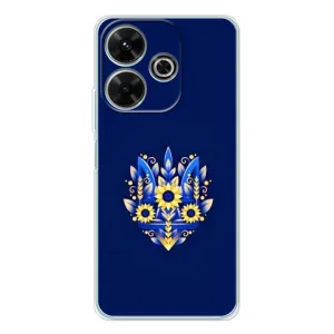 Чохол з картинкою (Патріотичний ГЕРБ) на Xiaomi Redmi 13 (Герб в квітах)