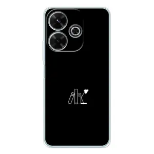Чохол з картинками на чорному фоні для Xiaomi Redmi 13 (Книжки)