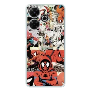 Чехол Супергерой Человека Паука на Xiaomi Redmi 13 (Комикс Паука)