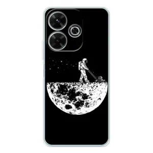 Силиконовый Чехол с принтом "Космонавты" на Xiaomi Redmi 13 (Космонавт)