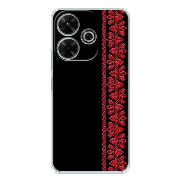 Чехол с рисунком «Красная Вышиванка» для Xiaomi Redmi 13 Чехол с рисунком «Красная Вышиванка» для Xiaomi Redmi 13