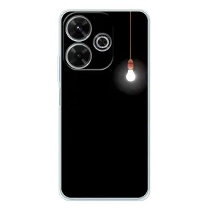 Чохол з картинками на чорному фоні для Xiaomi Redmi 13 (Лампочка)