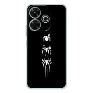 Чехол Супергерой Человека Паука на Xiaomi Redmi 13 (Лого паука)