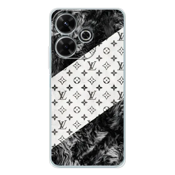 Чехол с рисунком «LV на белом» для Xiaomi Redmi 13 Чехол с рисунком «LV на белом» для Xiaomi Redmi 13