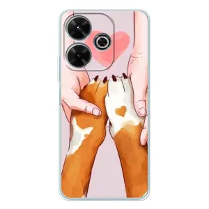 Чехол (ТПУ) Милые собачки для Xiaomi Redmi 13 (Любовь к собакам)