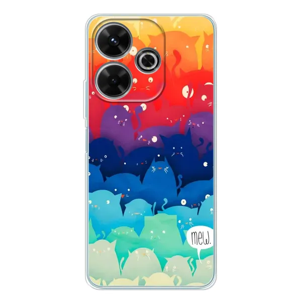 Чехол с рисунком «Mew» для Xiaomi Redmi 13