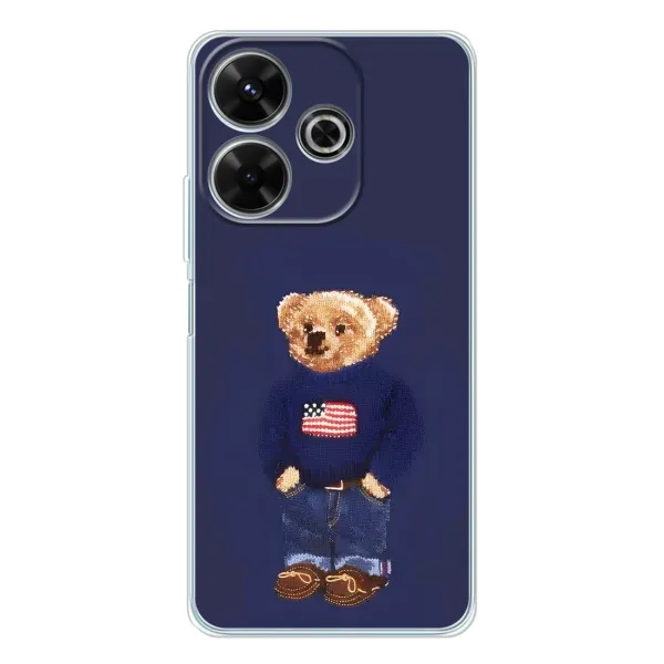 Чехол с рисунком «Мишка USA» для Xiaomi Redmi 13