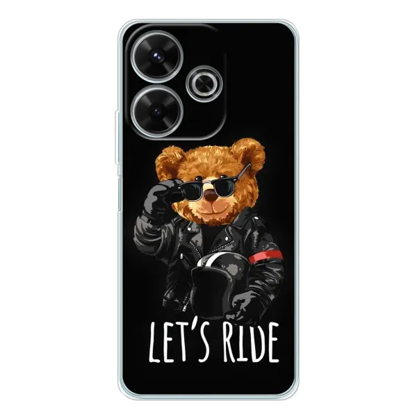 Чехол с рисунком «Модный Мишка» для Xiaomi Redmi 13