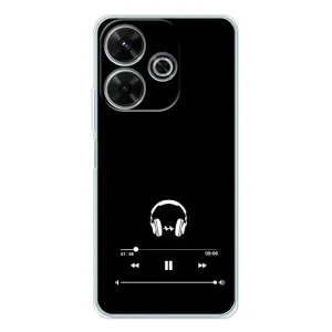 Чохол з картинками на чорному фоні для Xiaomi Redmi 13 (Плеєр)