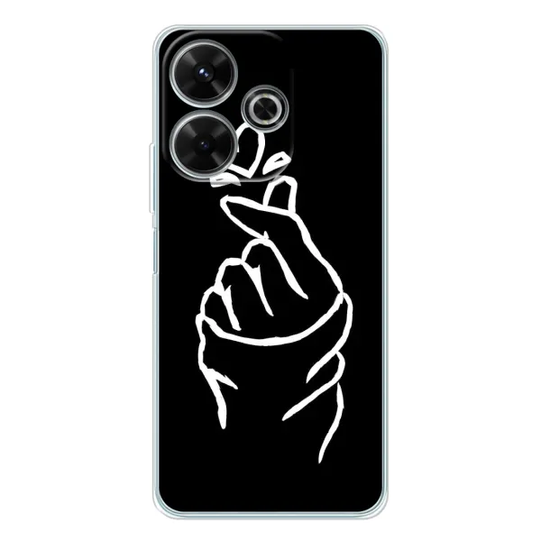 Чехол с рисунком «Сердце на черном» для Xiaomi Redmi 13 Чехол с рисунком «Сердце на черном» для Xiaomi Redmi 13