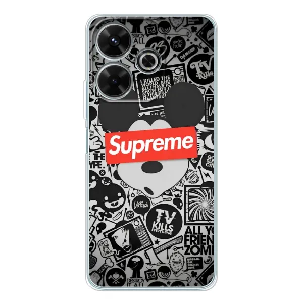 Чехол с рисунком «Supreme Маус» для Xiaomi Redmi 13 Чехол с рисунком «Supreme Маус» для Xiaomi Redmi 13