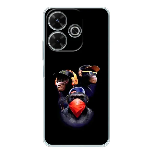 Чехол с рисунком «Три обезьяны» для Xiaomi Redmi 13 Чехол с рисунком «Три обезьяны» для Xiaomi Redmi 13