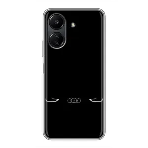 Силиконовый бампер с картинкой машины на Xiaomi Redmi 13C (Силует Audi)