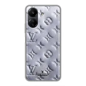 Текстурный Чехол Louis Vuitton для Редми 13с (Белый ЛВ)