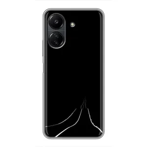 Чехол с картинками на черном фоне для Xiaomi Redmi 13C (Дорога)
