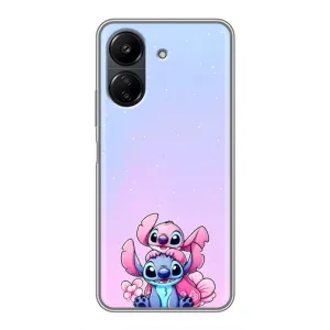 Чехол с рисунком Стич для Xiaomi Redmi 13C (Энджл и Стич)