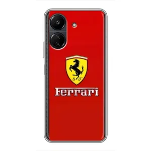 Силиконовый бампер с картинкой машины на Xiaomi Redmi 13C (Ferrari Logo)
