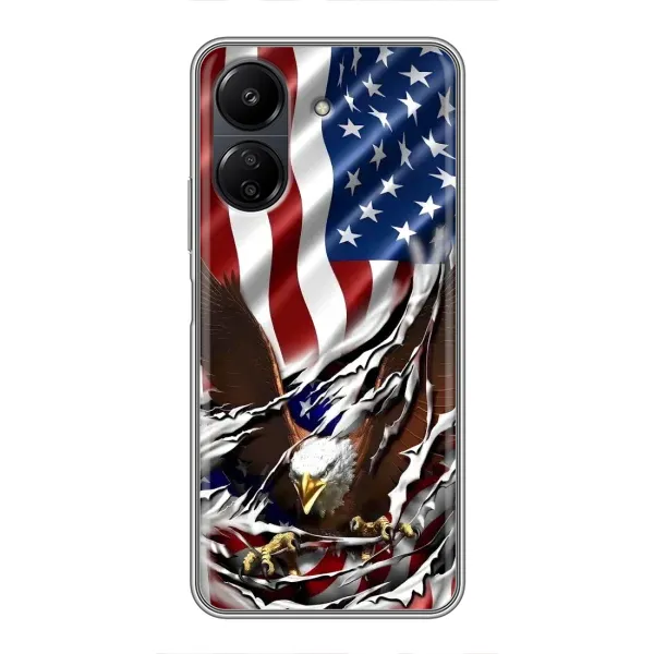 Чехол с рисунком «Флаг USA» для Xiaomi Redmi 13C Чехол с рисунком «Флаг USA» для Xiaomi Redmi 13C