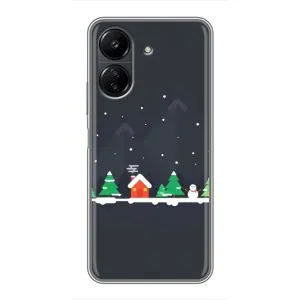 Силіконовий бампер на різдво для Xiaomi Redmi 13C (Місто зимове)