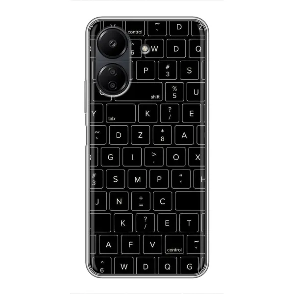 Чехол с рисунком «Клавиатура» для Xiaomi Redmi 13C Чехол с рисунком «Клавиатура» для Xiaomi Redmi 13C