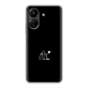 Чехол с картинками на черном фоне для Xiaomi Redmi 13C (Книжки)
