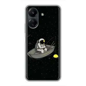Силіконовый Чохол з принтом "Космонавти" на Xiaomi Redmi 13C (Космонавт на рибалці)