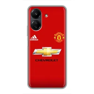 Силиконовые Чехлы принт Футбол на Xiaomi Redmi 13C (Man United)