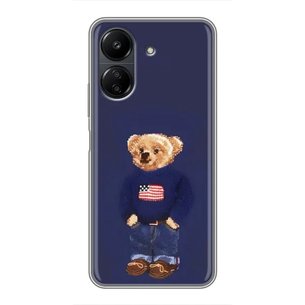Чехол с рисунком «Мишка USA» для Xiaomi Redmi 13C