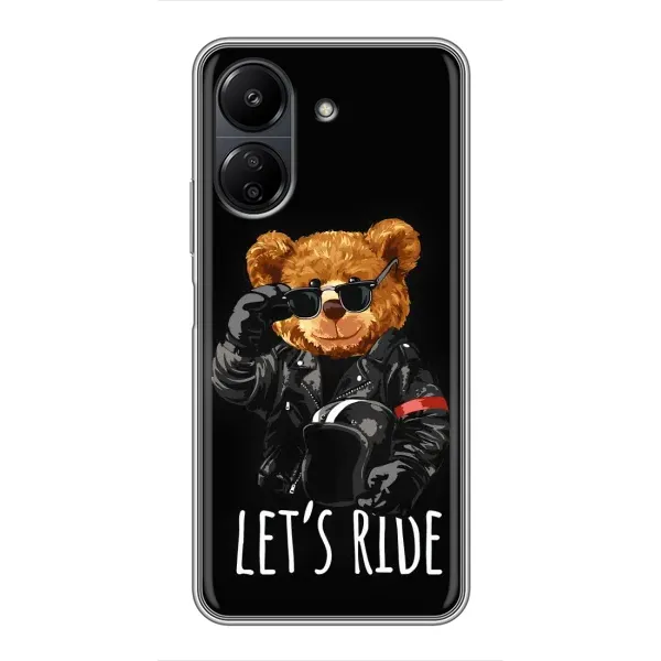 Чехол с рисунком «Модный Мишка» для Xiaomi Redmi 13C