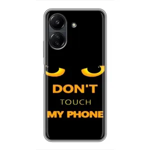 Чехол с Прикольным принтом на Xiaomi Redmi 13C (Не трогай мой телефон)