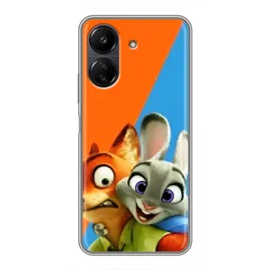 Чехлы ЗВЕРОПОЛИС для Xiaomi Redmi 13C (Ник и Хопс)