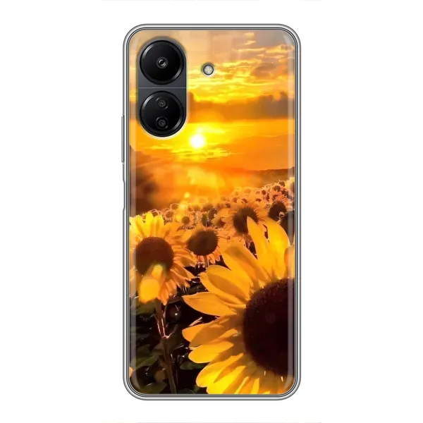 Чехол с рисунком «поле подсолнухов» для Xiaomi Redmi 13C