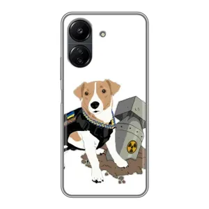 Чехол с принтом Собаки Патрон для Xiaomi Redmi 13C (Пёс Патрон с ракетой)