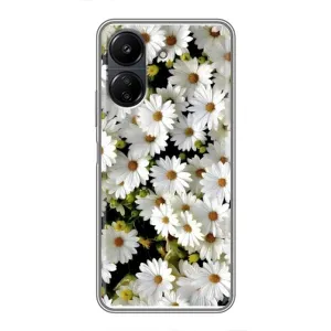 Чехол с ромашками на Xiaomi Redmi 13C (Рамка в ромашках)