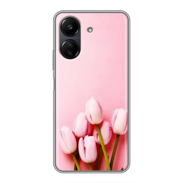 Чехол с рисунком «Розовые тюльпаны» для Xiaomi Redmi 13C Чехол с рисунком «Розовые тюльпаны» для Xiaomi Redmi 13C