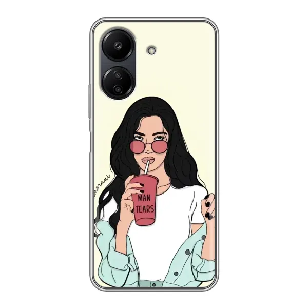 Чехол с рисунком «С напитком» для Xiaomi Redmi 13C Чехол с рисунком «С напитком» для Xiaomi Redmi 13C