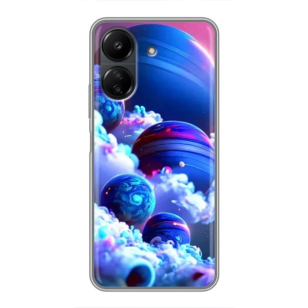 Чехол с рисунком «Синие планеты» для Xiaomi Redmi 13C Чехол с рисунком «Синие планеты» для Xiaomi Redmi 13C