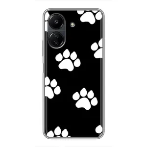 Бампер для Xiaomi Redmi 13C с картинкой "Песики" (Следы собак)