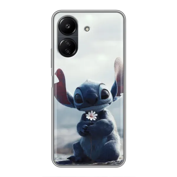 Чехол с рисунком «Стич с цветочком» для Xiaomi Redmi 13C Чехол с рисунком «Стич с цветочком» для Xiaomi Redmi 13C