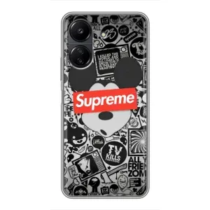 Чехол с Брендами одежды на Редми 13с (Supreme Маус)