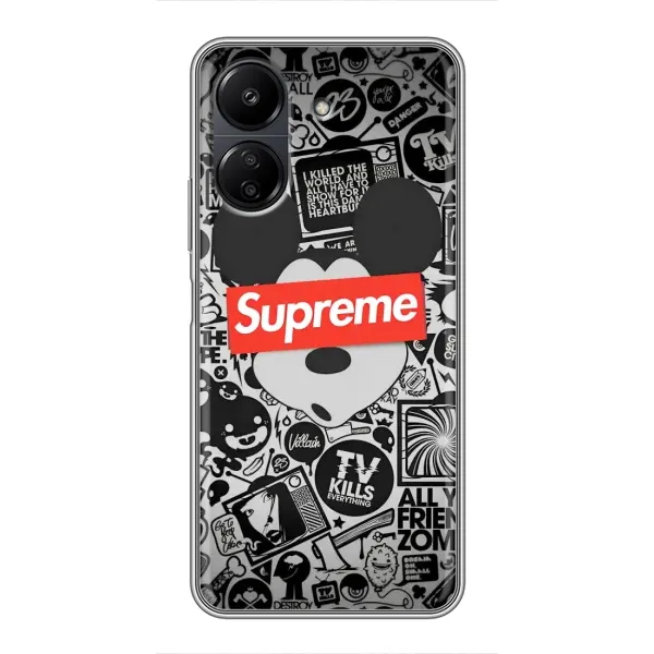 Чехол с рисунком «Supreme Маус» для Xiaomi Redmi 13C Чехол с рисунком «Supreme Маус» для Xiaomi Redmi 13C